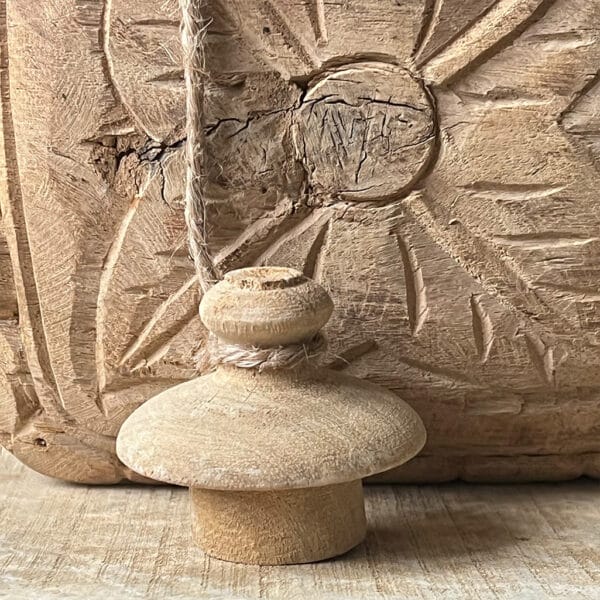 Indiase houten Naga kruik - Afbeelding 2